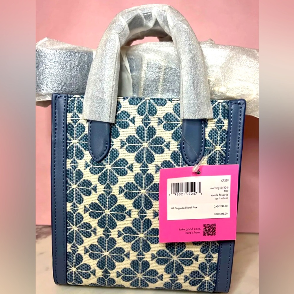 KATE SPADE FLOWER JACQUARD MANHATTAN BAG